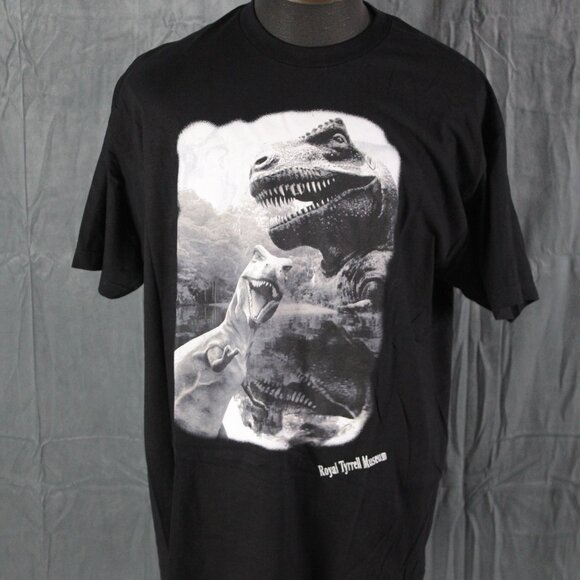 Retro Graphic T-shirt - T-rex Royal Tyrell Museum Big Graphic - Mens Extra-Large - Picture 3 of 7
